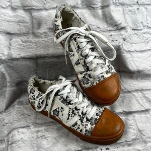 Vtg VANS Hibiscus Shoes Womens 7 Skateboard Sneakers Rubber Toe Hawaiian Flowers